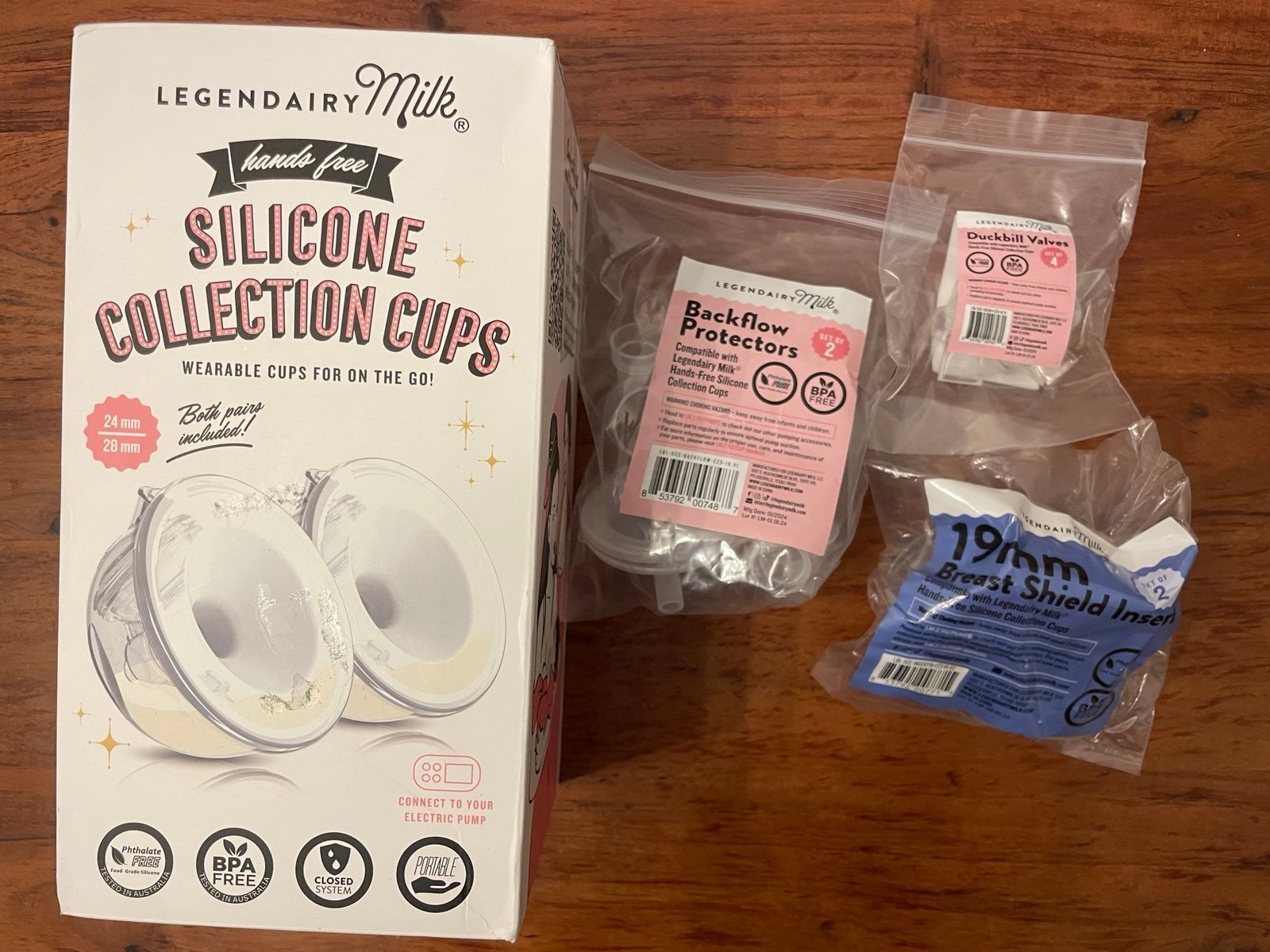 Legendairy Milk Collection Cups and Parts with 19mm breast shield