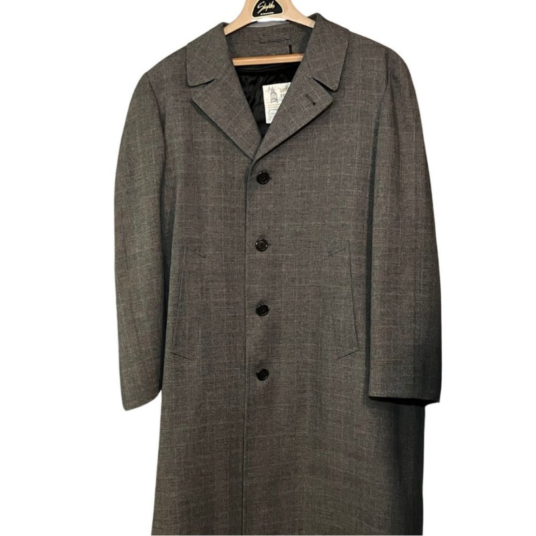 London Fog Vintage Single Breasted Button Front Overcoat Size 40R