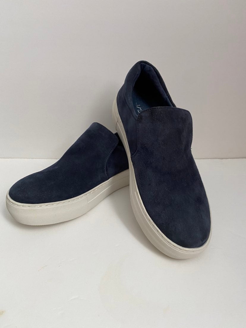 J Slides SIZE 7 Women's Acer Slip on platform sneakers, Navy Blue Suede,168 ret