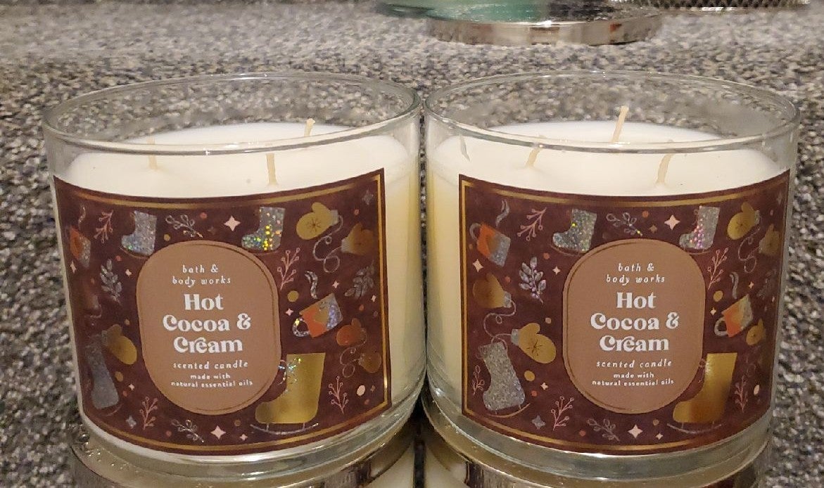 Hot Cocoa and cream candles