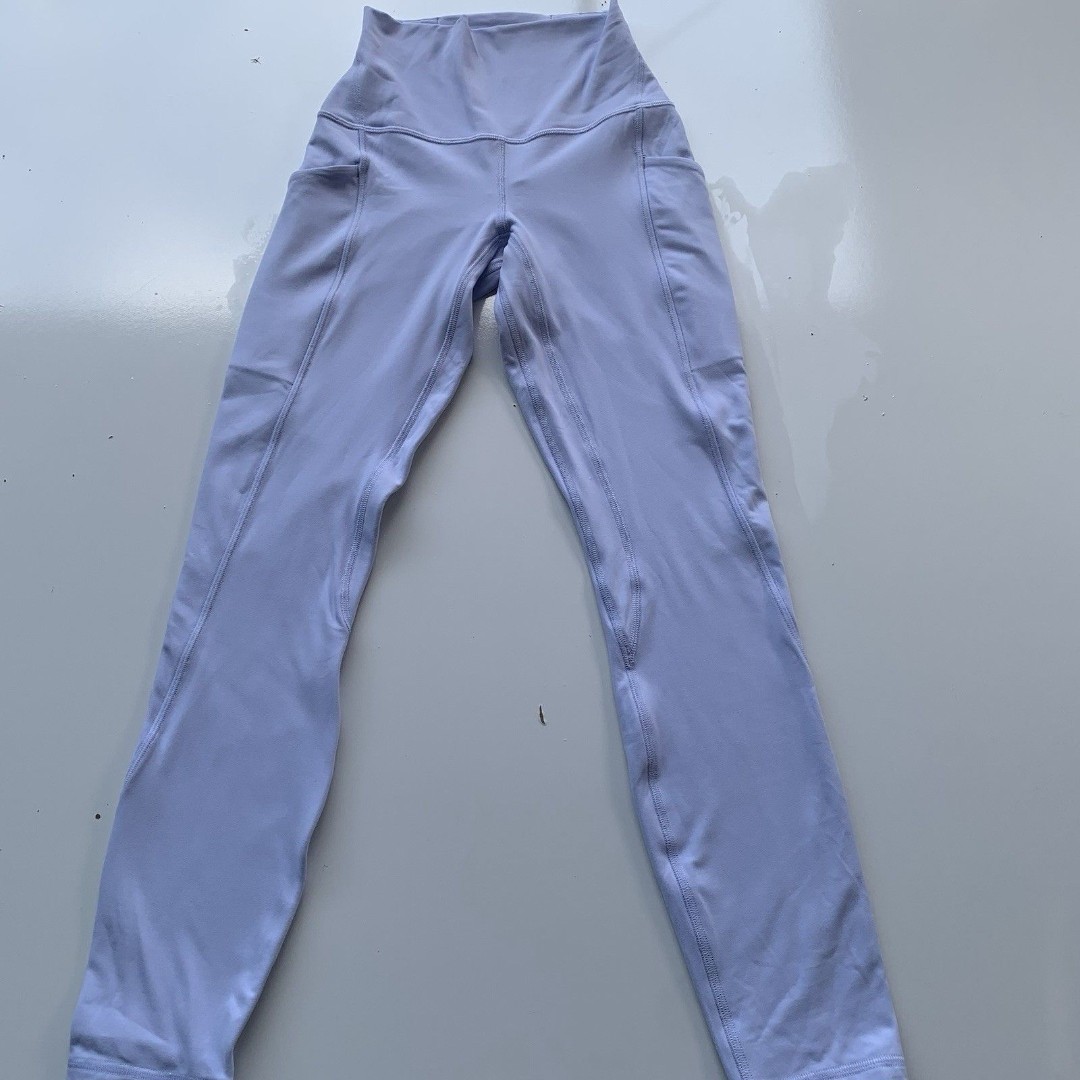 NWOT Lululemon Align HR Pant w/ Pockets 25 Size 2 Pastel Blue Double Lined
