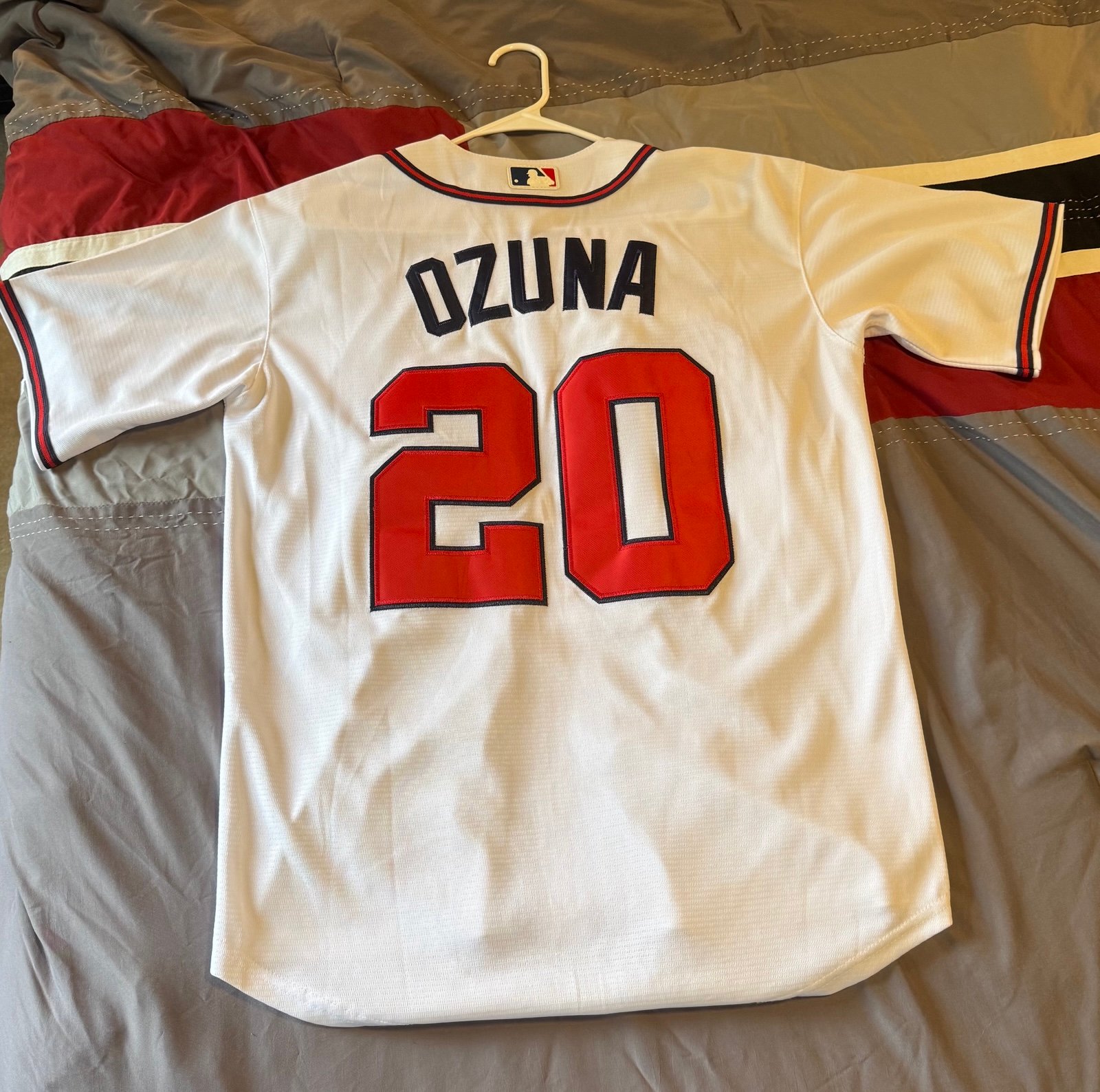 Nike Authentic Atlanta Braves Ozuna #20 MLB Baseball White Jersey Men's Size: M