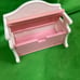 Victorian pink dollhouse bench toybox rare!