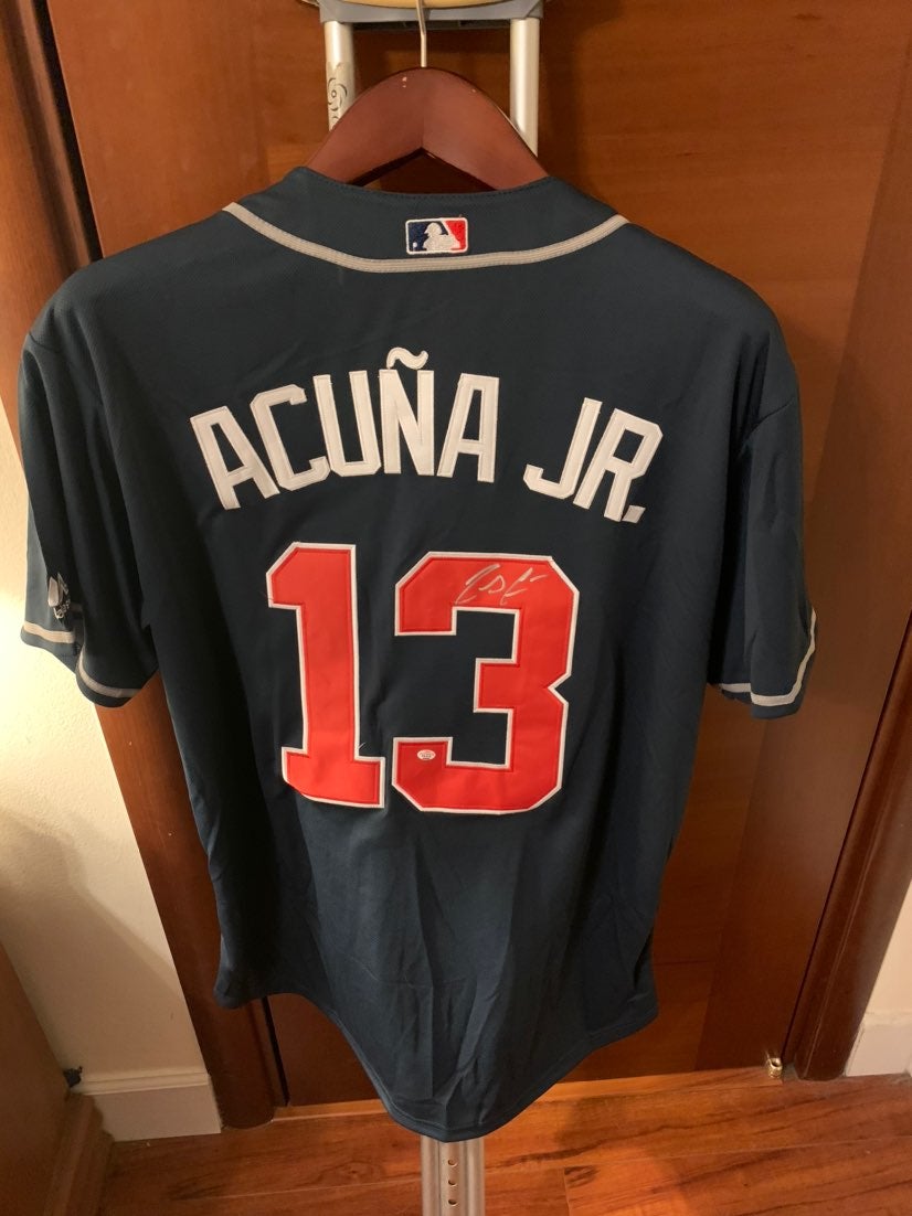 Ronald Acuna Signed Jersey New Braves