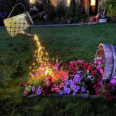 Vcdsoy Solar Watering Can Lights, Large Hanging Solar Lantern Waterproof Decor