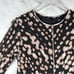 NWT Maggy London Mesh Printed High Neck Long Sleeved Fit Flare A-Line Midi Dress