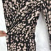NWT Maggy London Mesh Printed High Neck Long Sleeved Fit Flare A-Line Midi Dress