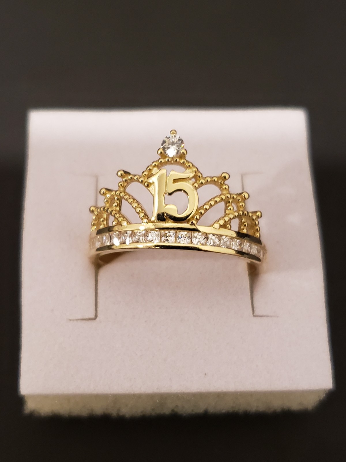 10kt Gold Quinsenera 15th Anios Ring