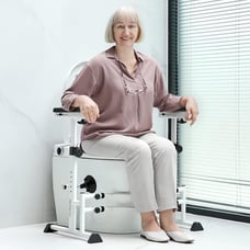 OasisSpace Stand Alone Toilet Rail 350lbs Adjustable Medical Hand Rail Elderly