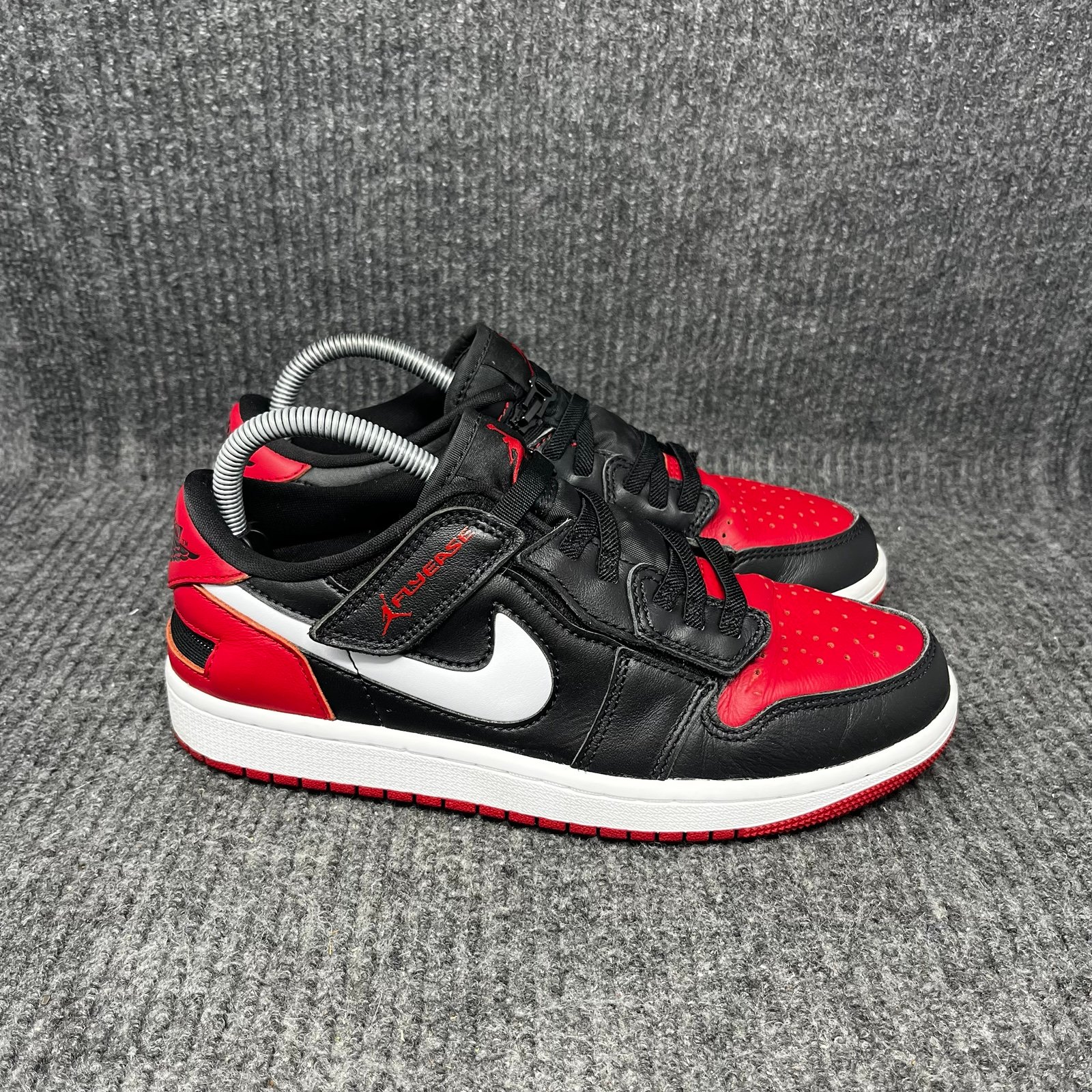 Nike Air Jordan 1 Low Flyease Bred Black Gym Red Mens 7 / Womens 8.5 DM1206-066