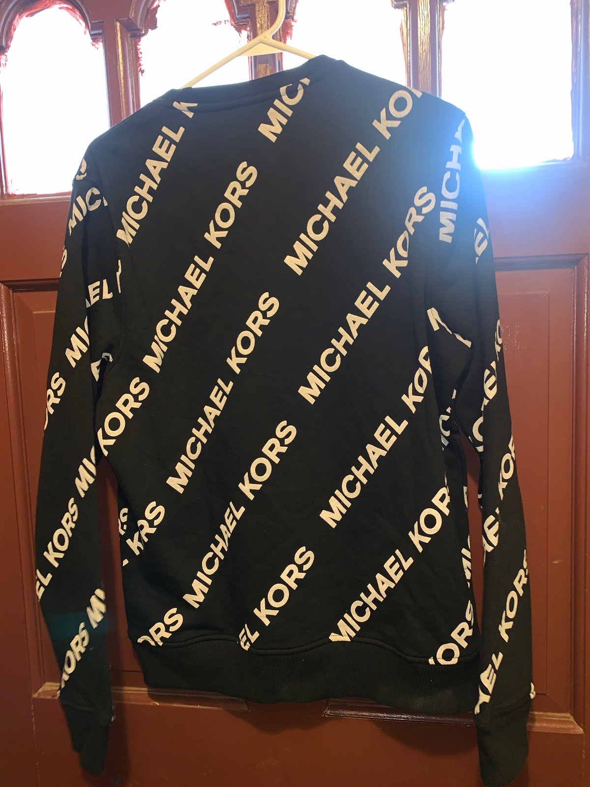 Micheal kors MK ALL OVER sweatshirt ADULT LARGE UNISEX 79.50tags NWT Awesome d