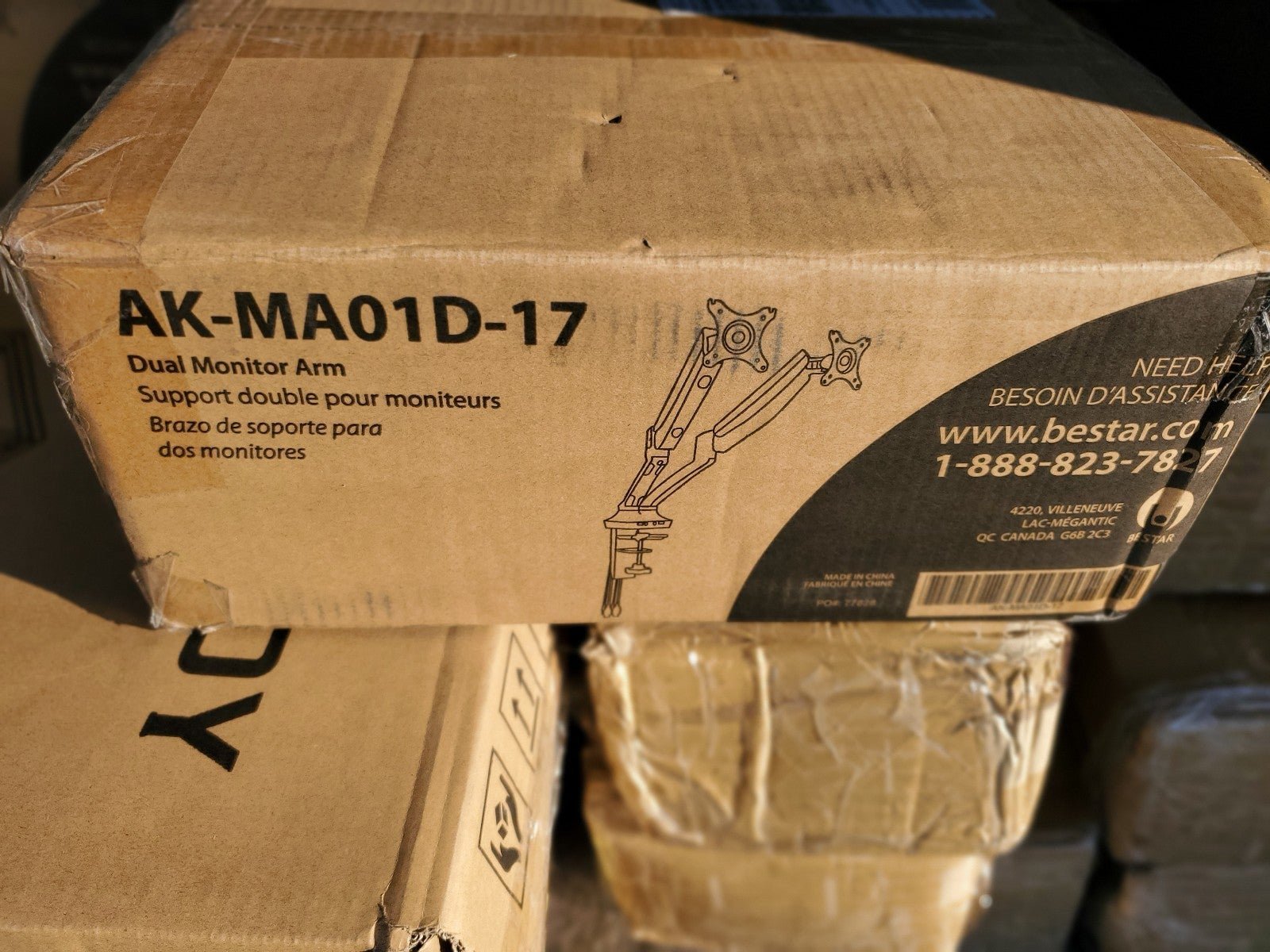 Dual Monitor Arm Bestar AK-MA01D-17 NIB