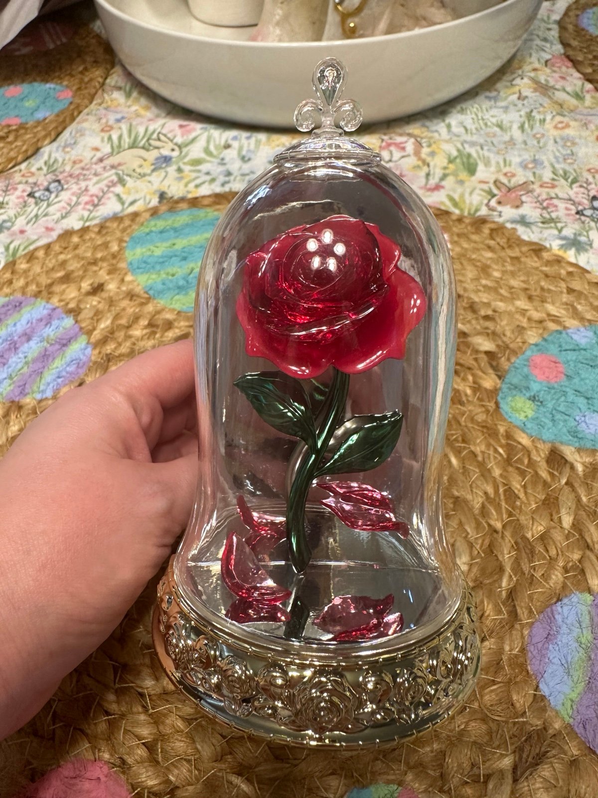 Beauty and the beast rose wall plug