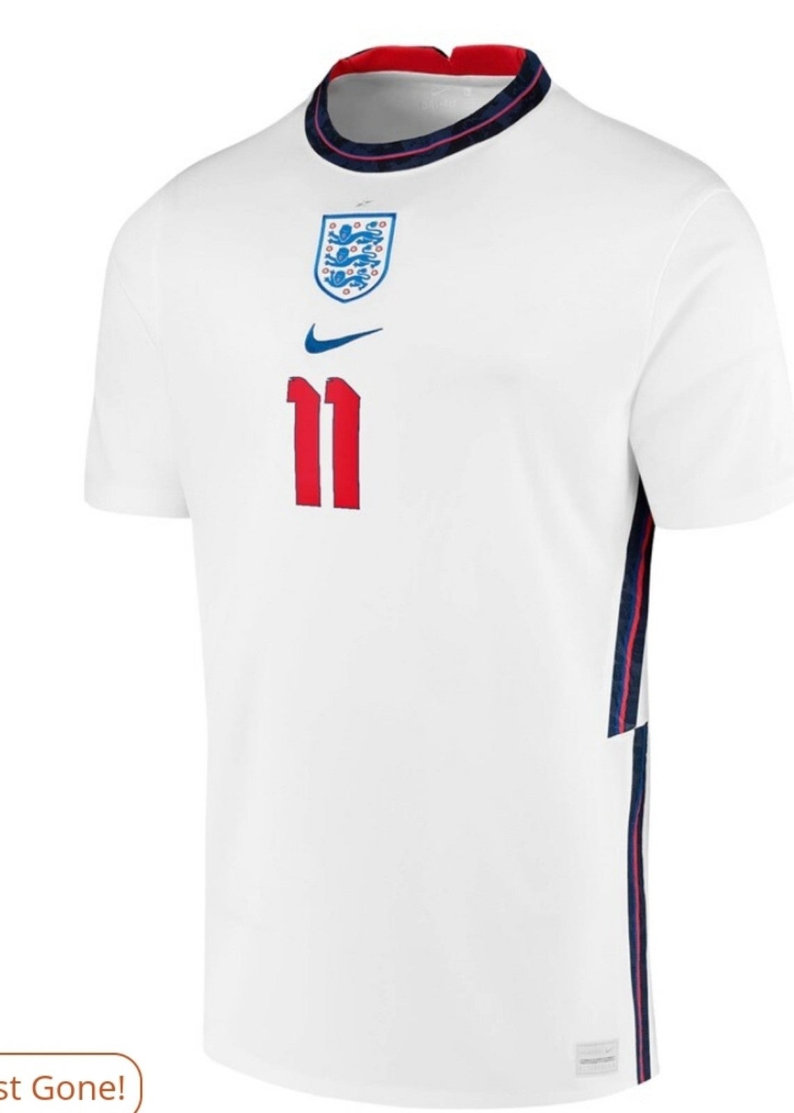 Nike England ' Marcus Rashford' 20/21 Vaporknit Soccer Jersey #2