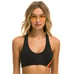 Aviator Nation | WOMEN'S 5 STRIPE SPORTS BRA - CHARCOAL SIZE: MEDIUM