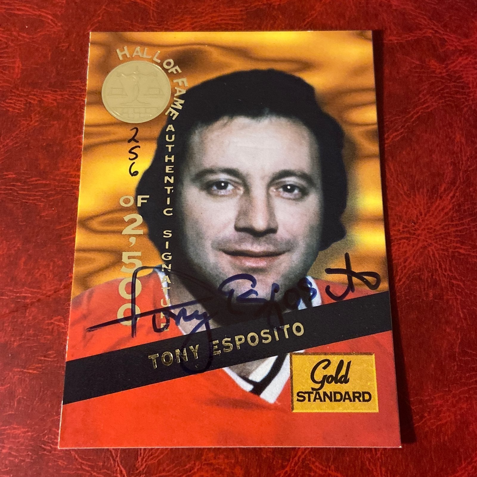 TONY ESPOSITO 1994 Gold Standard #HOF7 AUTO AUTOGRAPH #'D CHICAGO BLACKHAWKS HOF