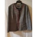 Dana Buchman Sz 14 Signature Blazer Jacket Brown Beaded Embellished Gold Thread