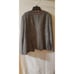 Dana Buchman Sz 14 Signature Blazer Jacket Brown Beaded Embellished Gold Thread