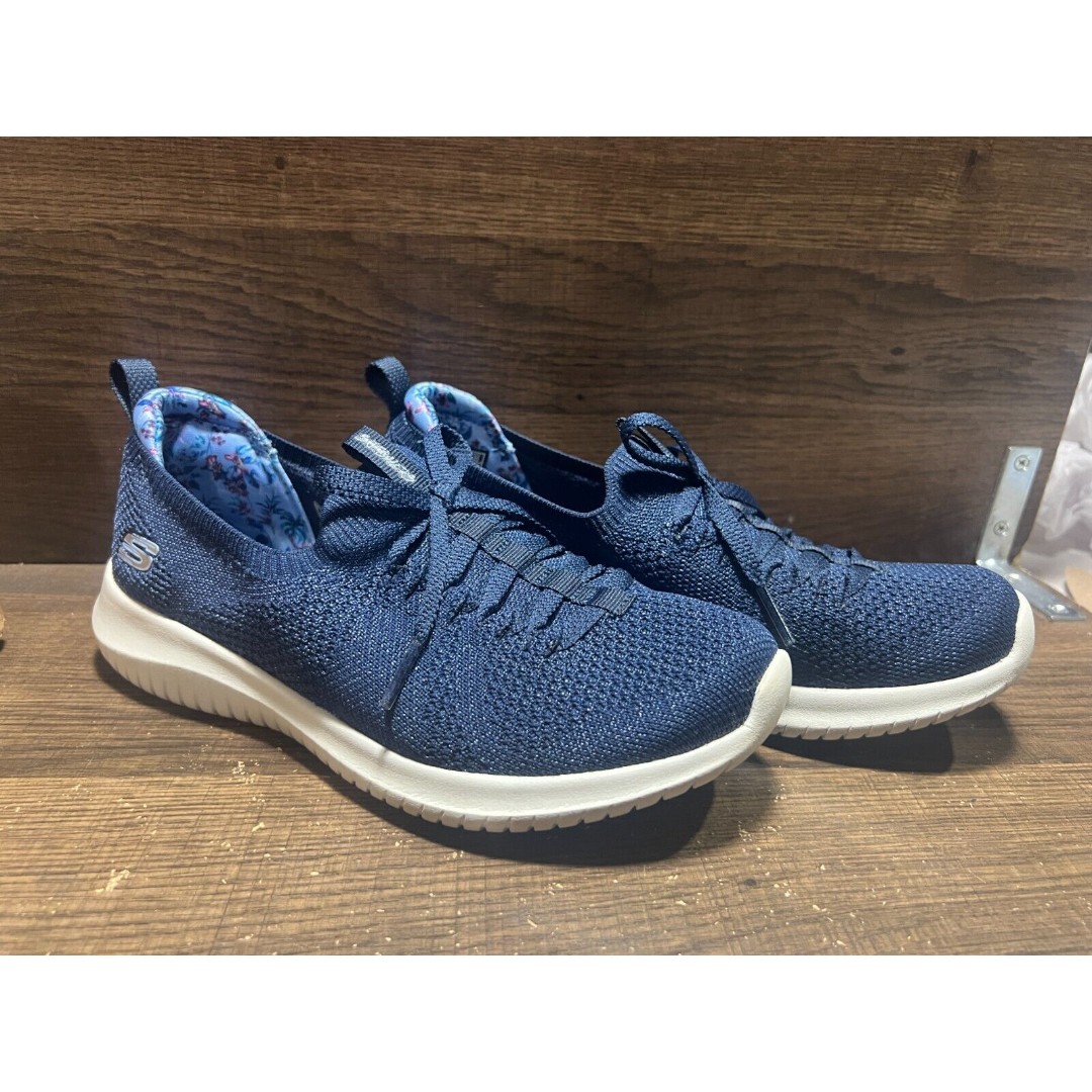 Skechers Flourishing View Ultra Flex Washable Slip-ons Navy 6.5M