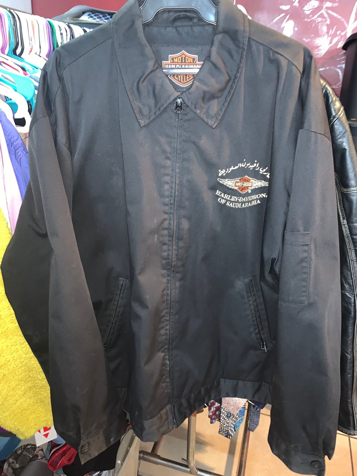 Harley Davidson Saudi Arabia Embroidered Mechanics Jacket Size XL.