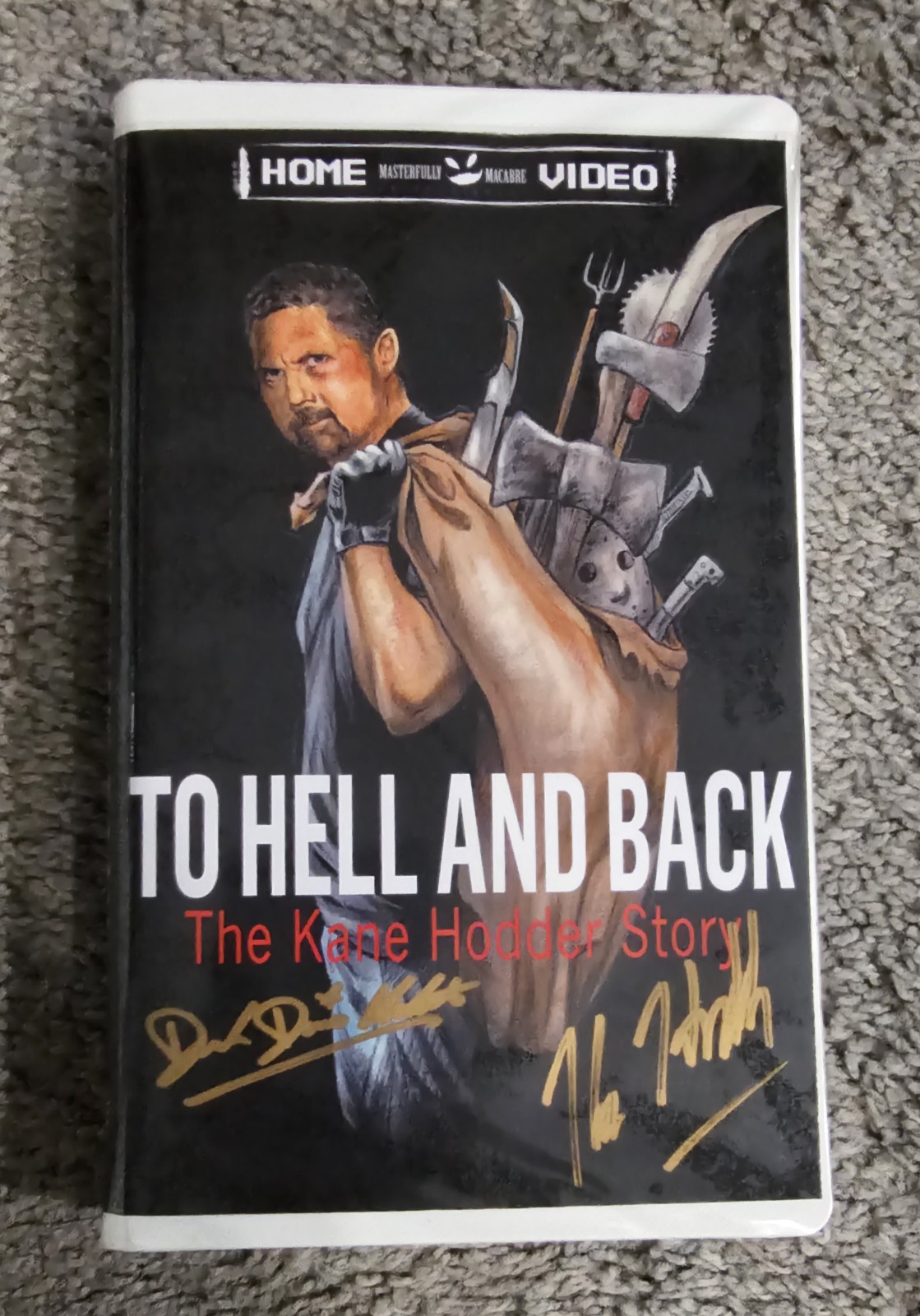 To Hell and Back VHS signed by Kane Hodder and Derek Herbert