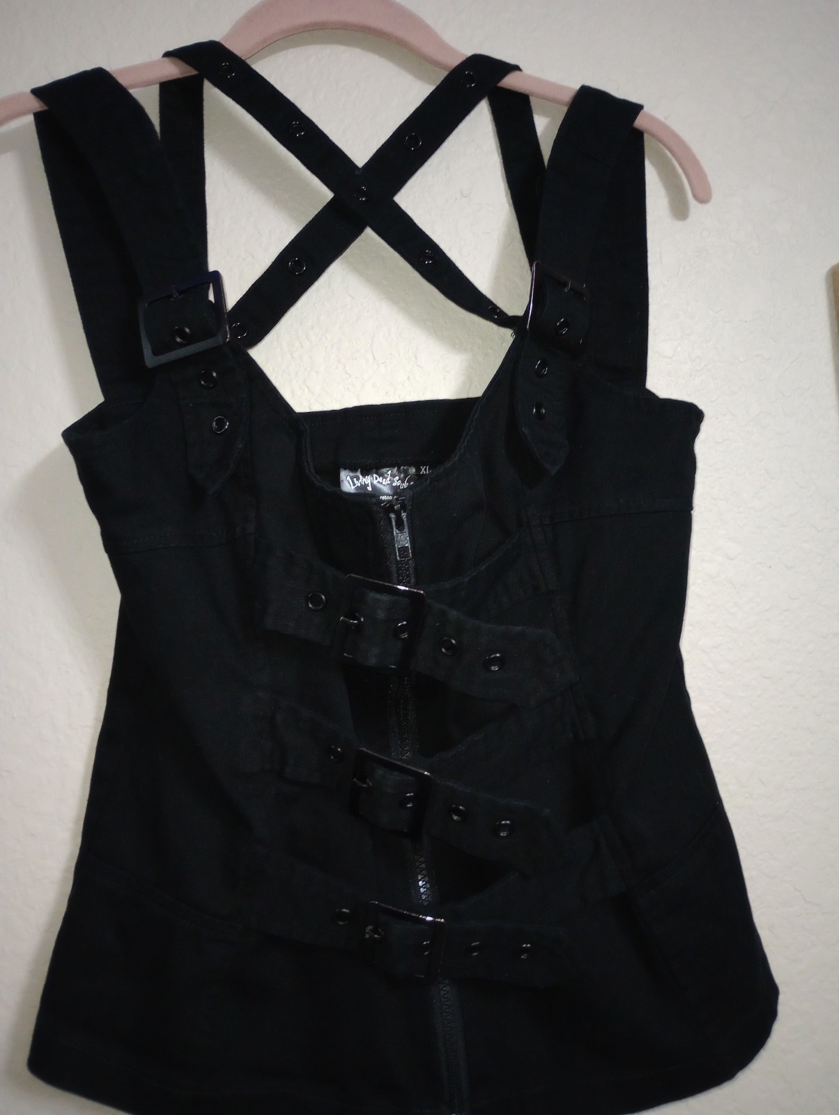 HTF Living Dead Souls Buckle Top Size Medium 10