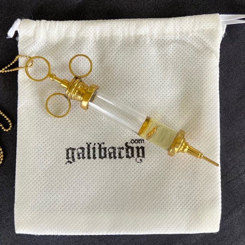 Original UK Goth Jewelry Galibardy Medical Hypo Needle Pendant- Never Used!