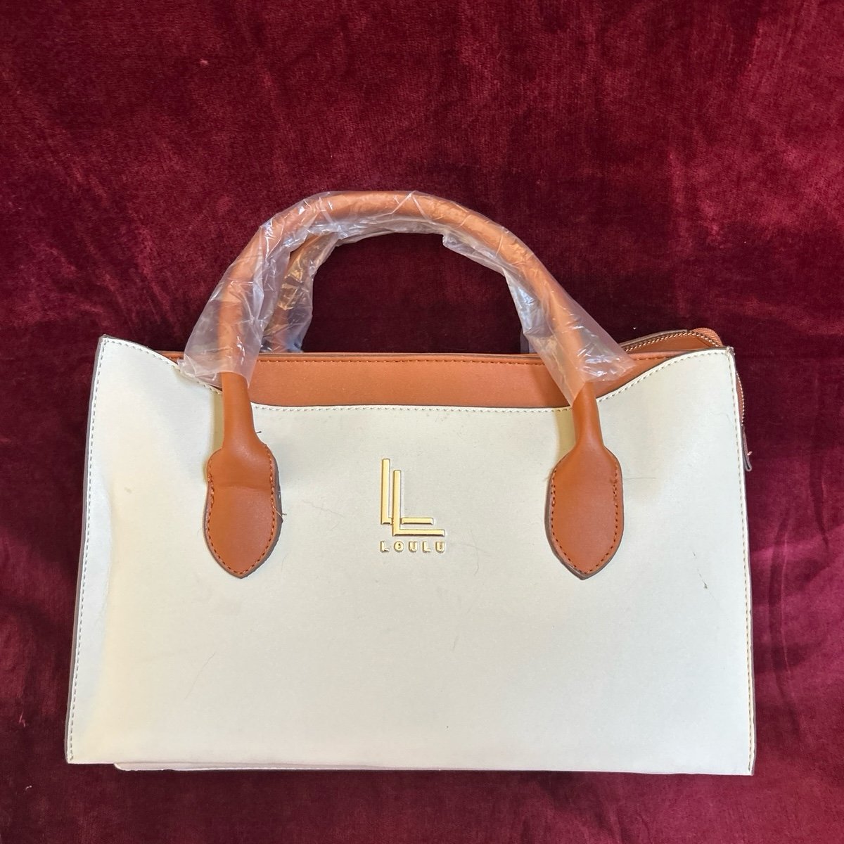 Loulu Handbag - Camel & Cream