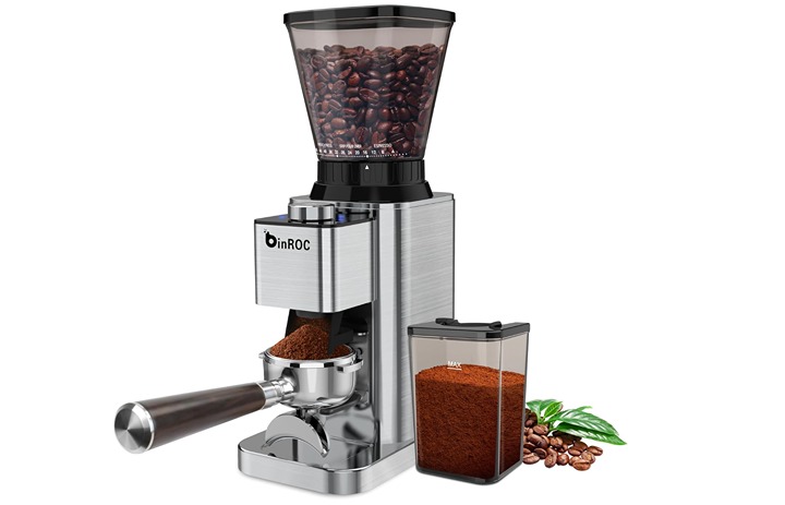 BRAND NEW Conical Stainless Steel Burr Coffee Grinder Electric