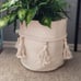 Decorative Cotton Rope Basket Cute Woven Tassel 11 x11