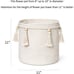 Decorative Cotton Rope Basket Cute Woven Tassel 11 x11