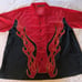 Vintage 90s Button Down Flame Print Short Sleeve Shirt Single Stitch XL Ratrod