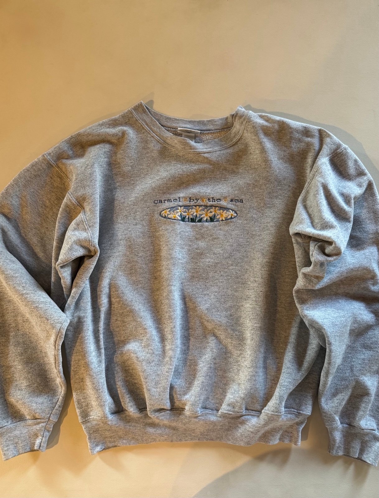 Carmel by the sea embroidered floral gray Sweatshirt