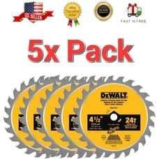 5X Dewalt| ATOMIC 4-1/2 In. 24 Tooth Circular Saw Blade Wood Power Tool Bulk Lot