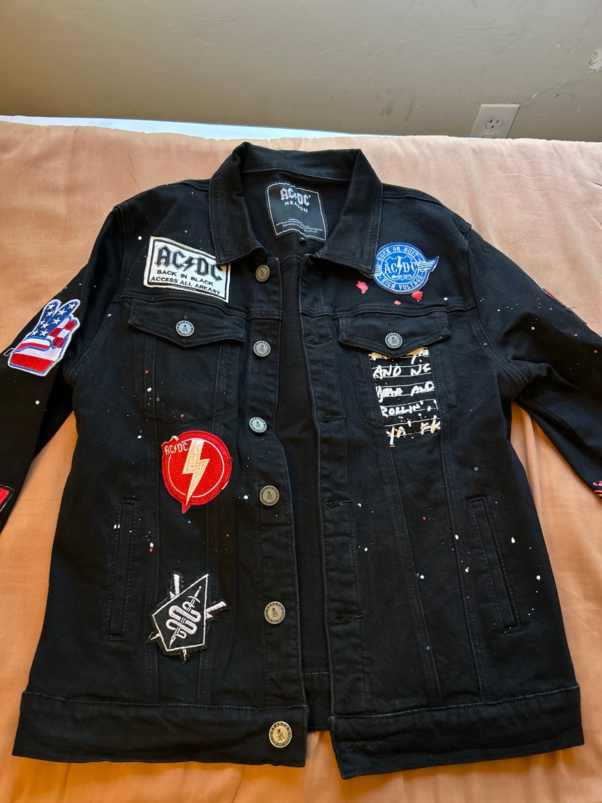 AC/DC Reason World Tour Commemorative black denim jacket