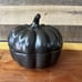 Threshold 32oz Stoneware Black Pumpkin Candy Dish Serving Bowl With Lid