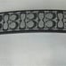 NEW COACH LEATHER BLACK GRAY JACQUARD SIGNATURE C DOG PET COLLAR 4003 SIZE XL