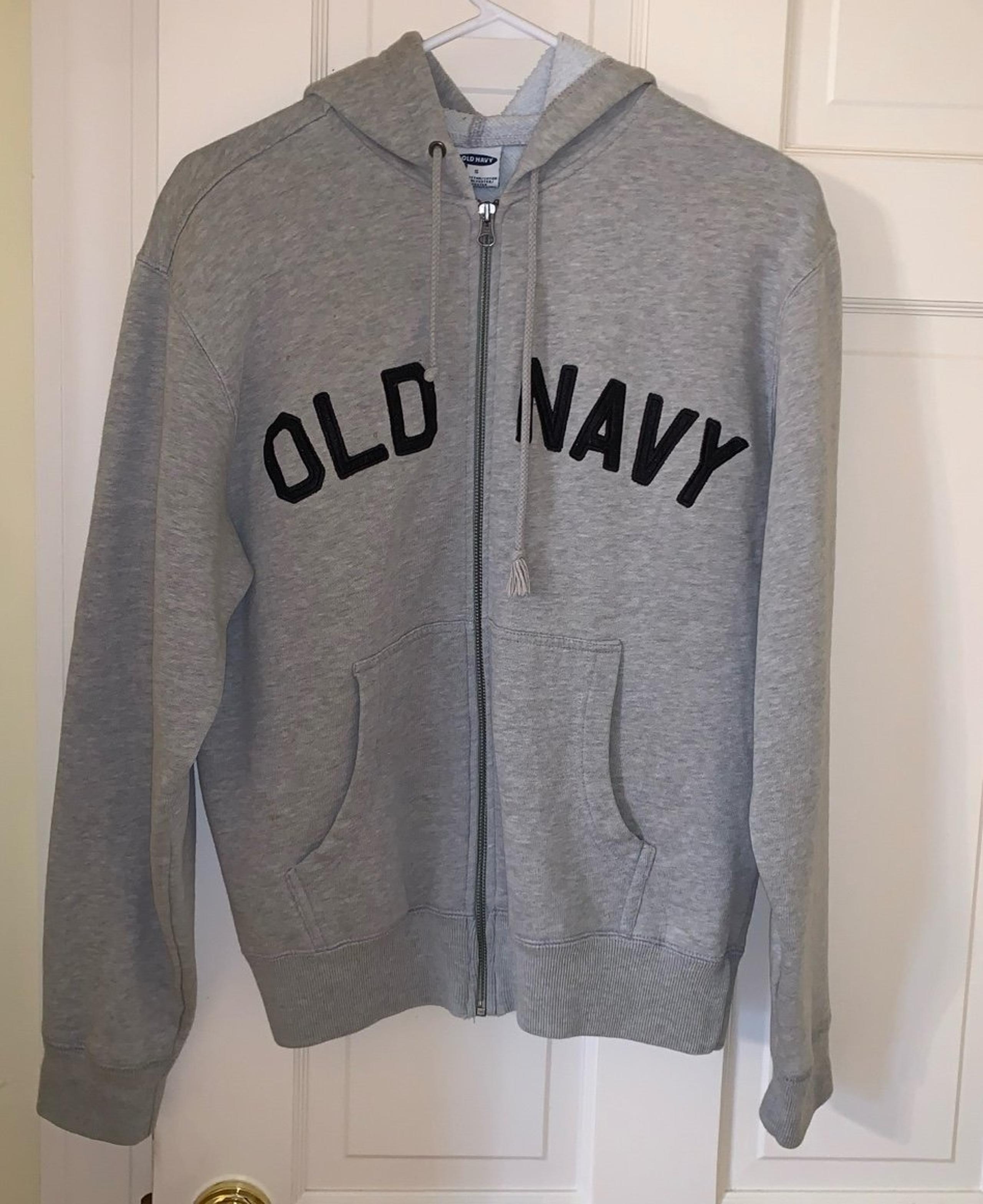 Old navy zip up gray hoodie adult small