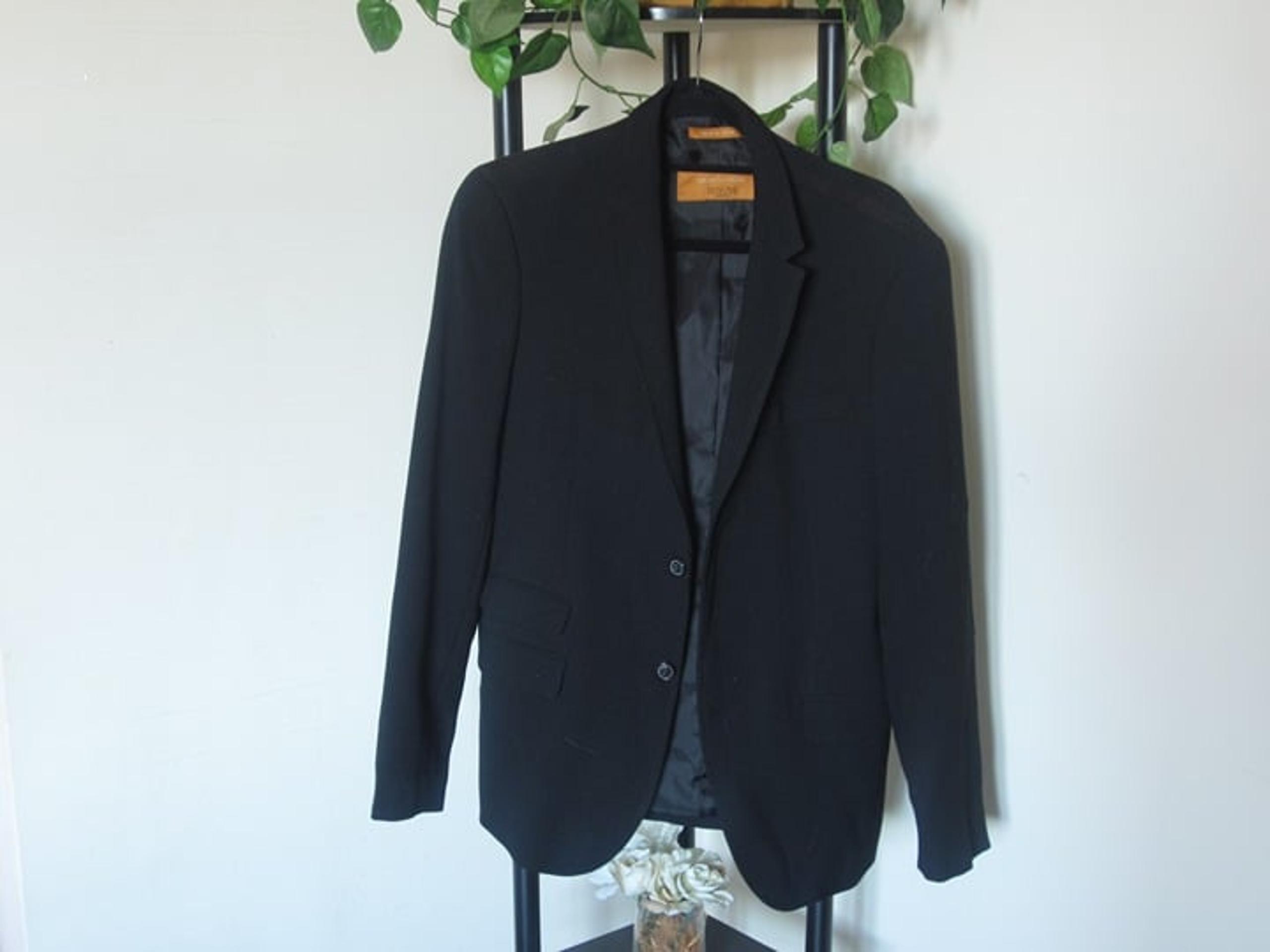 Zara Man Black 2-Button Blazer Jacket 5 Pockets Size EUR M/USA M