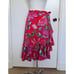 & Other Stories Red Floral Ruffle Wrap Midi Skirt Size 8
