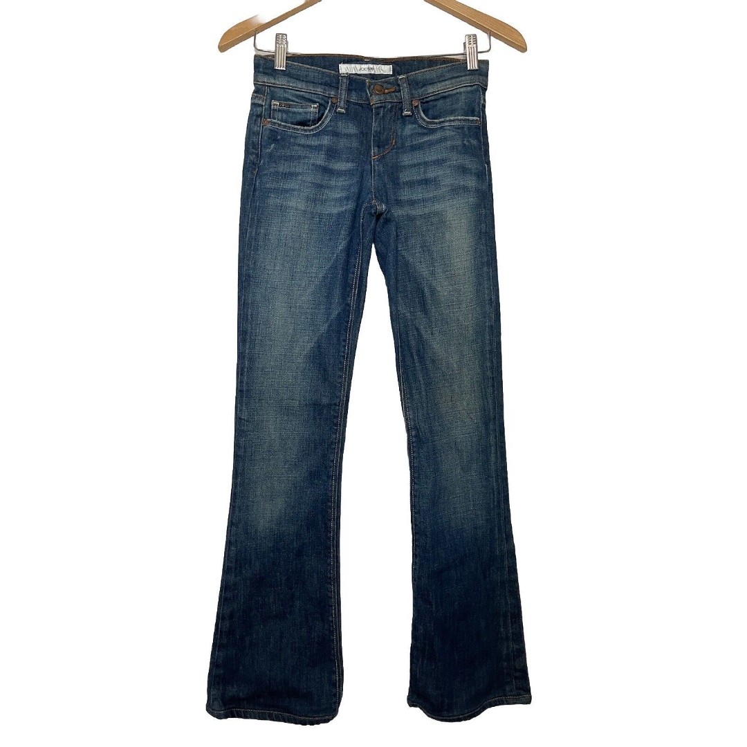 Joes Jeans Rocker Womens 24 Flare Low Rise Darkwash Denim Jeans Button Fly