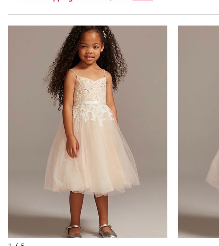 David's Bridal flower girl dress
