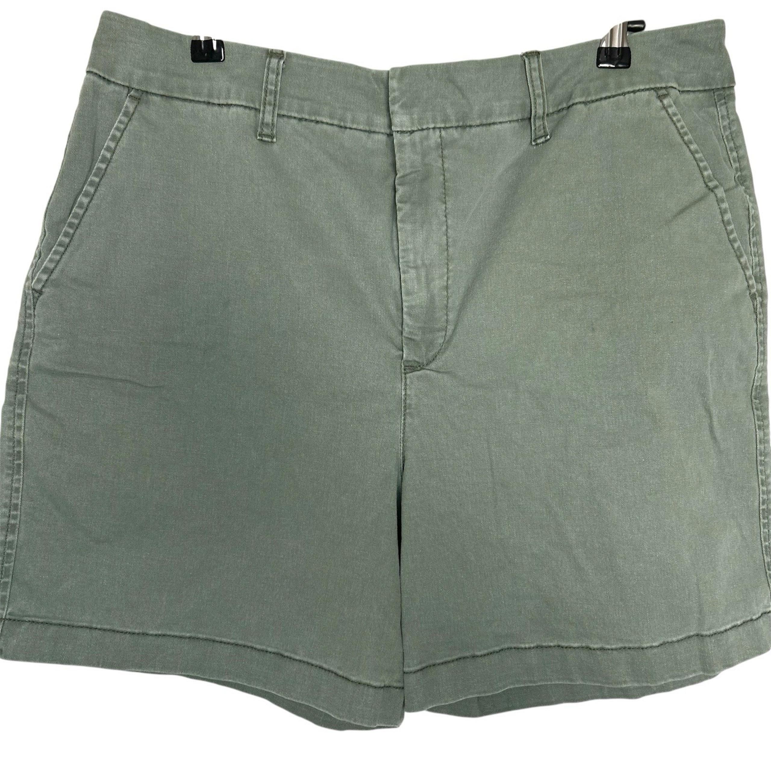 Women's Anne Klein Flat Front Chino Shorts Size 14 Olive
