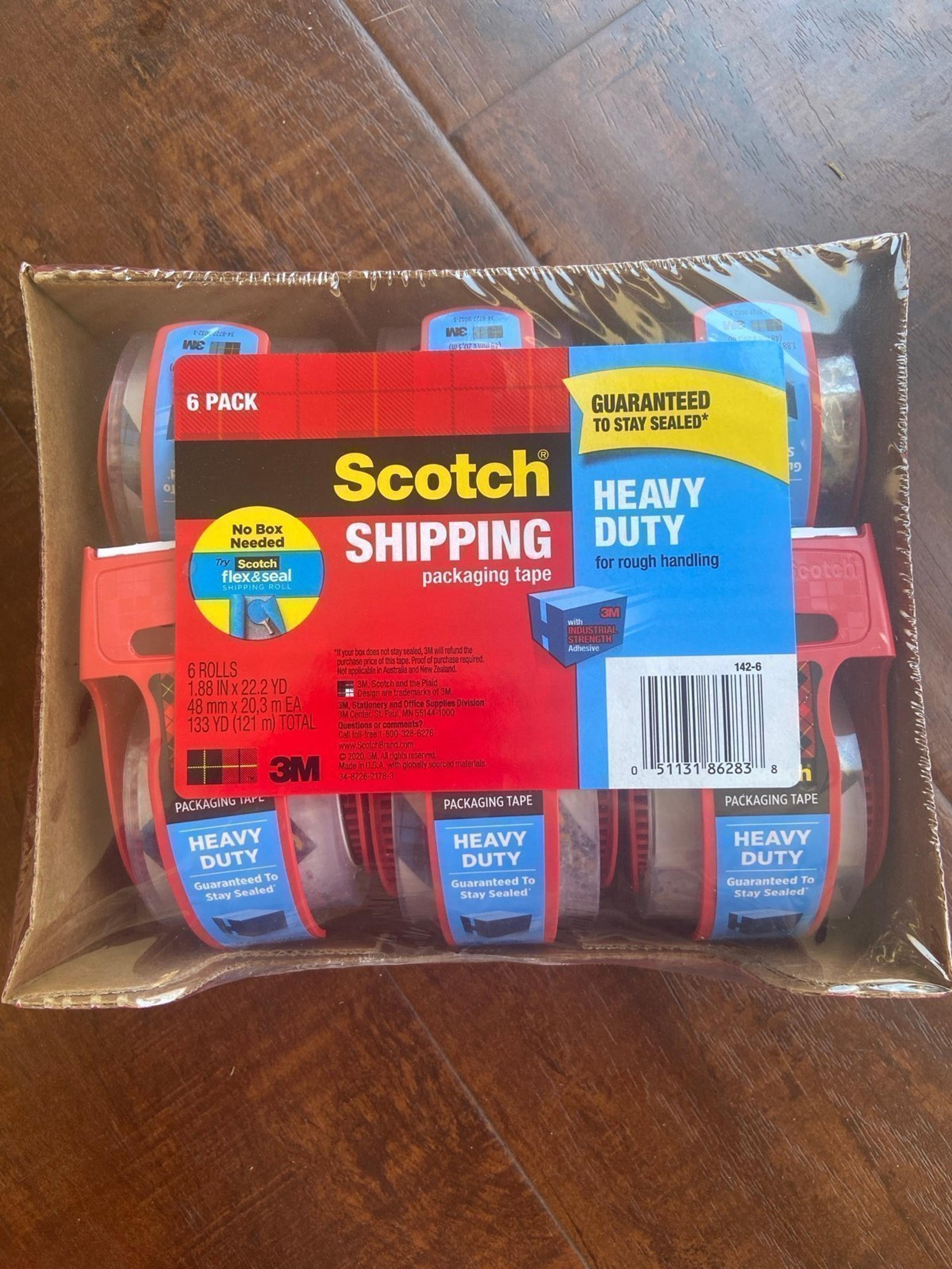 Scotch 3M heavy duty shipping packaging tape .