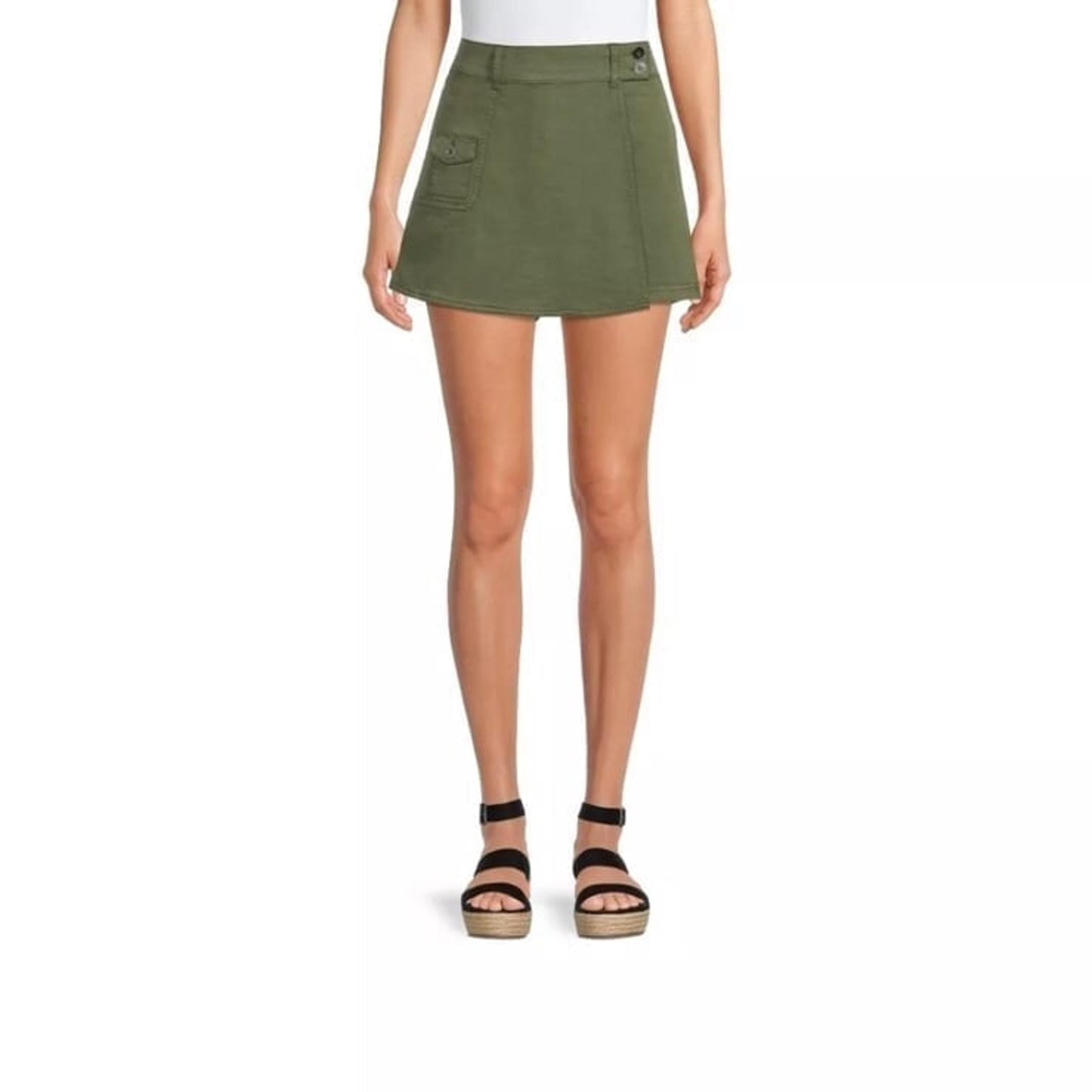 Time and Tru Women's Utility Skort Navy Green Size 14 NWT