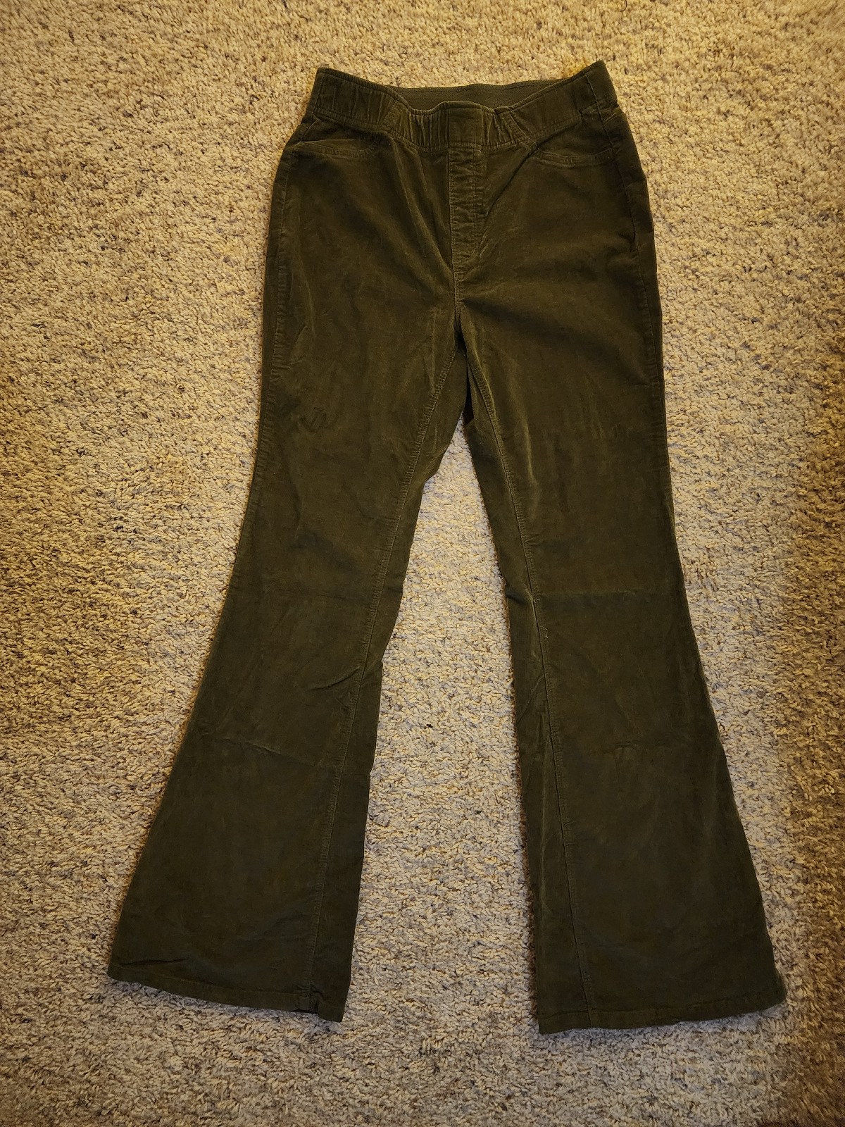 Industry womens corduroy green bell bottoms
