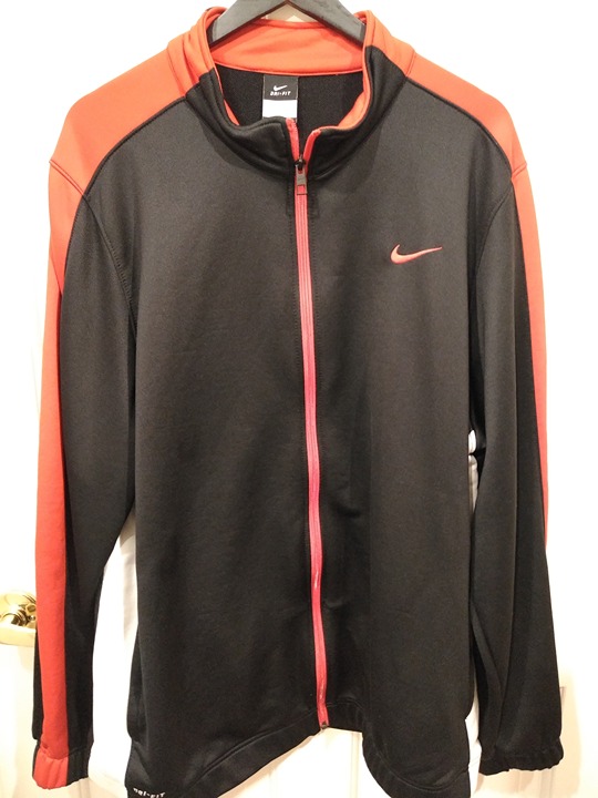 NIKE Black/Red Full-Zip Track Jacket