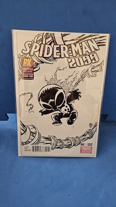 Spider-Man 2099 #1 Skottie Young 2014 SDCC PX Previews - B&W