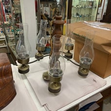 Vintage Hurricane Lamp Chandelier