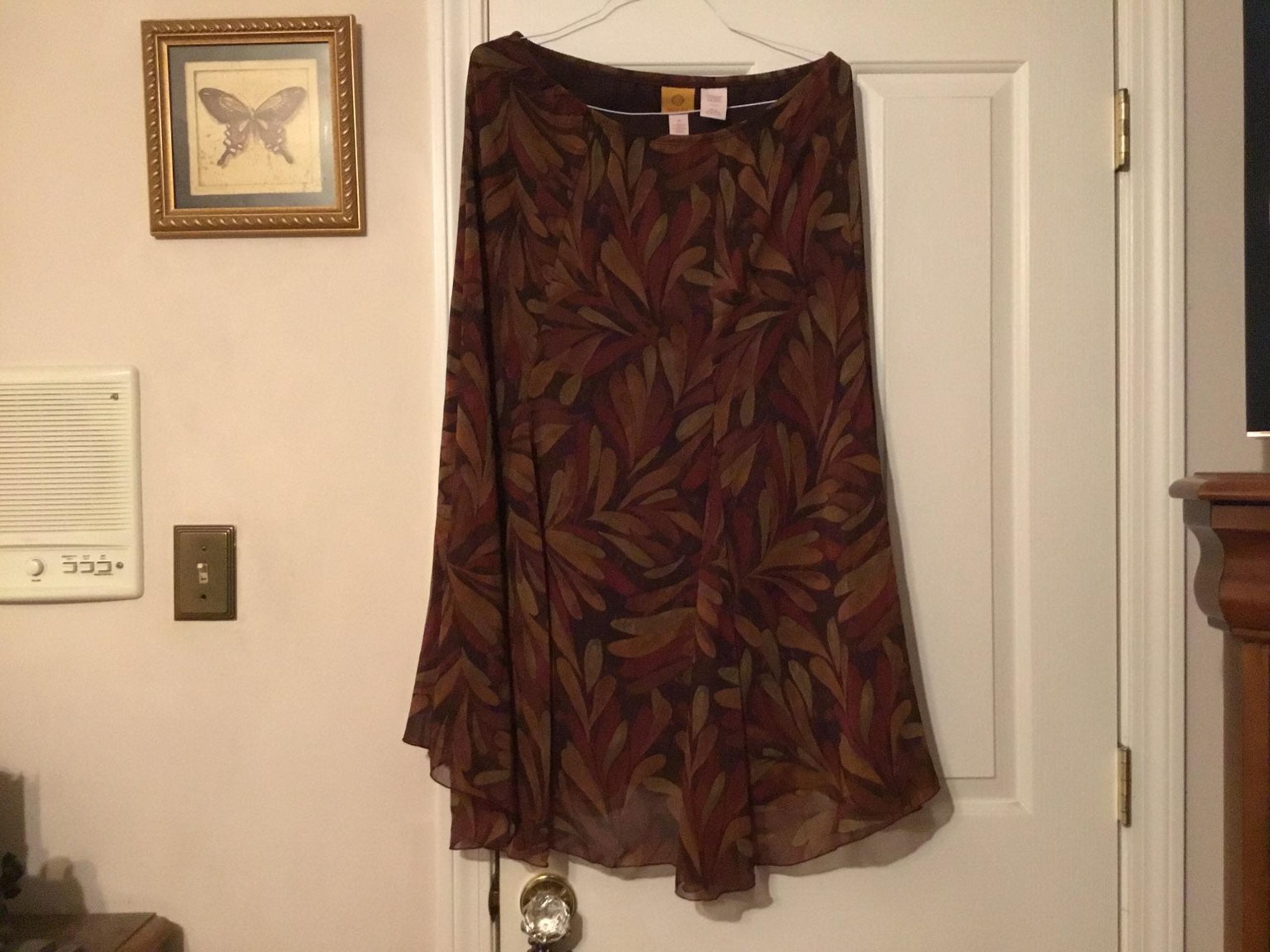 Ruby Rd. Lined Maxi Flared Skirt 14
